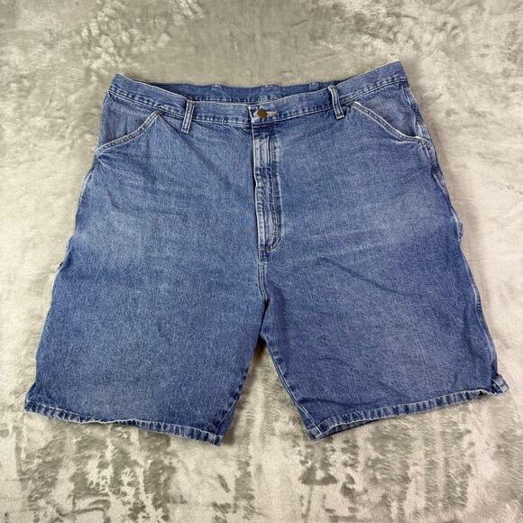VTG Y2K Wrangler carpenter jorts streetwear retro jean shorts mens size 42 - Picture 1 of 7